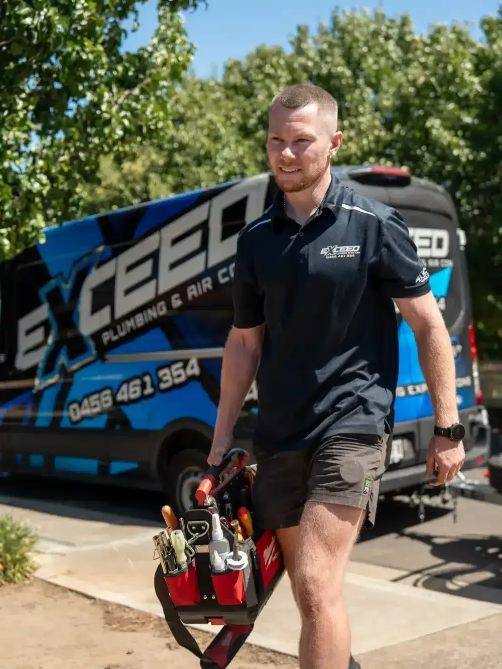 Local plumber arriving at a Highbury home